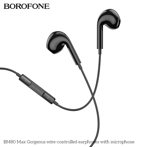 Tai nghe dây đầu tròn Borofone BM80 Max 3.5 - Chui tròn 3.5