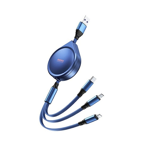 Cáp sạc 3 đầu remax RC-C018 15w dây rút