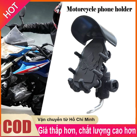 Kệ Xe Máy đỡ Điện Thoại Chân Gương F3 / M286 có mủ chống rung, chắc chắn