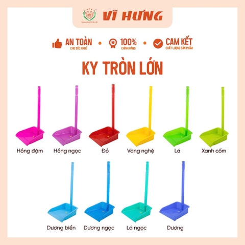 Ky hốt rác tròn lớn VH 6277/ Nhỏ Cắn ngắn Vh 6278 màu ngẫu nhiên / inbox