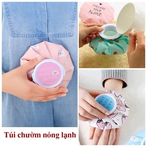 Túi Chườm Nóng Lạnh Loại Tốt Nắp Tròn hình inbox ngẫu nhiên