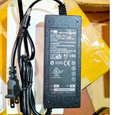 Sạc nguồn adapter chui lớn 5.5*2.5mm 12v 6A Acbel