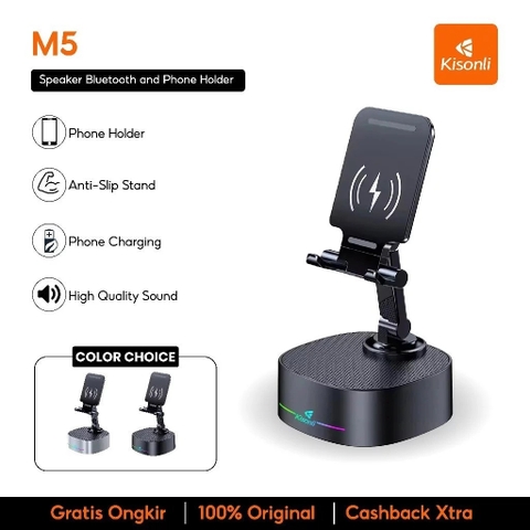 Loa Bluetooth kiêm sạc không dây 5in1 Kisonli M-5