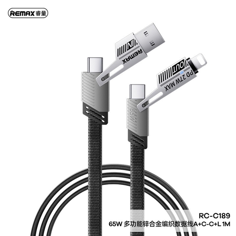 Cáp sạc 4 đầu 4in1 Remax RC-C189 (VN) Nhanh 65W