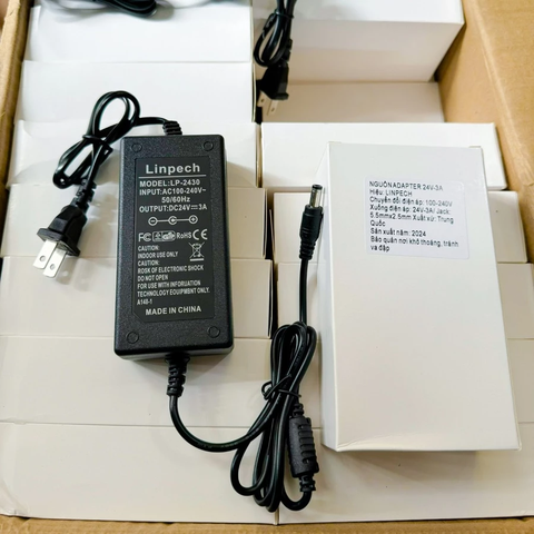 Sạc nguồn adapter chui lớn 5.5*2.5mm 24v 3A linpech