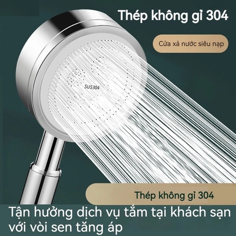 Vòi Sen Nhà Tắm INOX 304 Tăng Áp Lực Nước