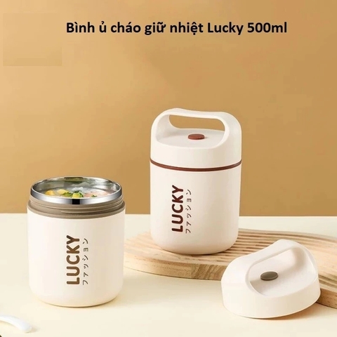 Bình nước ủ Cháo Giữ Nhiệt Lucky 500ml