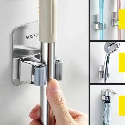 Giá/ Móc Treo Cây Lau Nhà Inox (Đơn)
