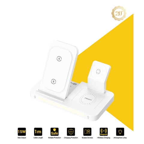Đế sạc không dây Pisen XY-C56 PRO - Wireless 3-in-1 Night Light
