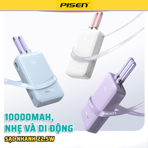 Sạc dự phòng Pisen TP-D165 22,5w 10000mAh quick power Link