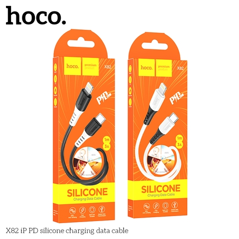Cáp sạc TypeC-Lighting Hoco silicone X82