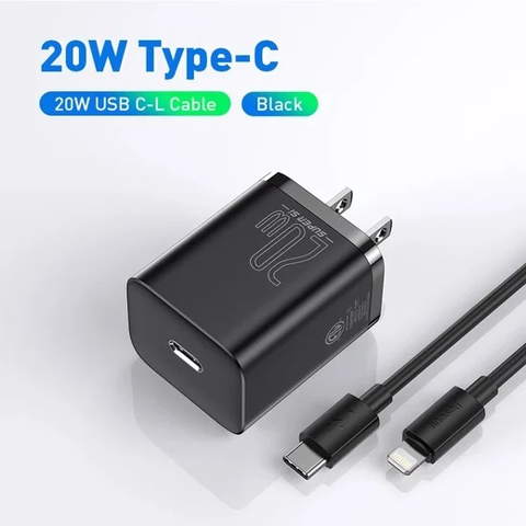Cốc sạc TypeC  Baseus 20W super si Pro Chân Gập