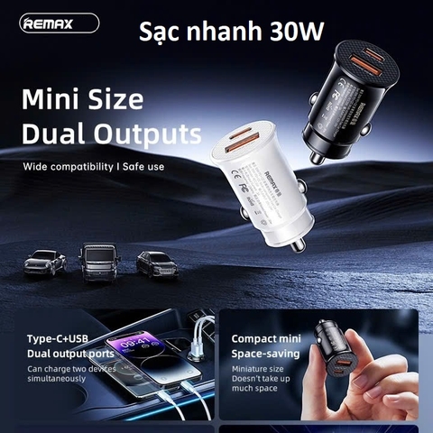 Tẩu sạc xe ô tô 30W Remax RCC358.