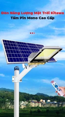 Đèn Năng Lượng Mặt Trời 400W Kitawa BC2400 -Tấm Pin Mono Cao Cấp