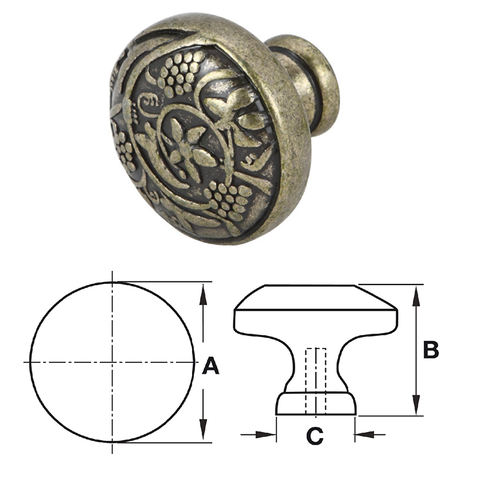 [Hafele] Tay Nắm Tủ 32X26X15 Mm (Đồng Cổ) 122.07.120