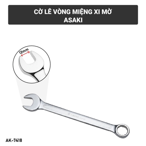 Cờ lê vòng miệng xi mờ Asaki