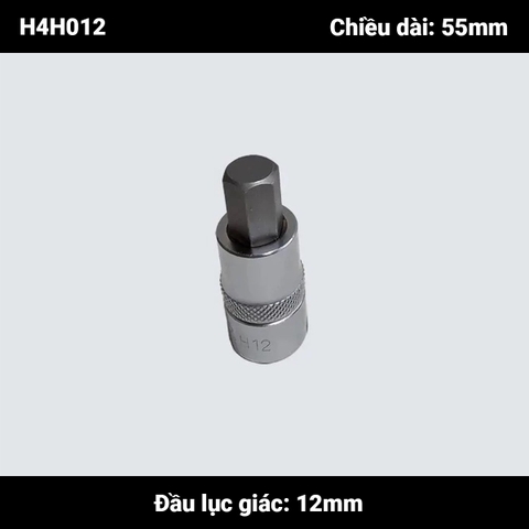 Đầu tuýp 1/2'' ra đầu lục giác 5-12mm Licota