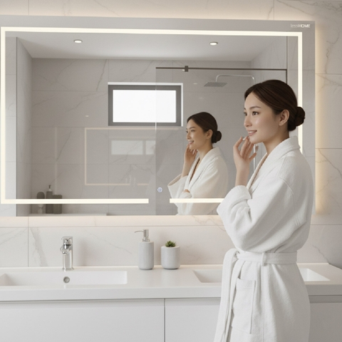 Gương LED Âm Tường 6000K Cảm Ứng – 800×600mm | Gương GLS HQ35R68