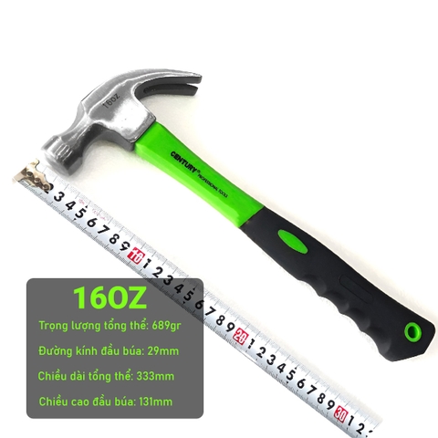 BÚA NHỔ ĐINH CÁN XANH CENTURY 8 OZ / 12 OZ / 16 OZ