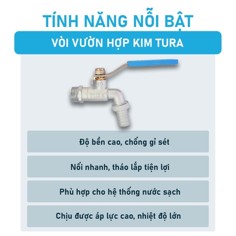 [Minh Hòa] Vòi vườn hợp kim TURA - PN10