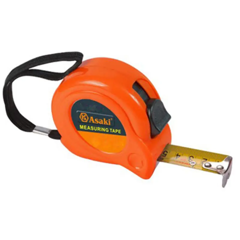 Thước kéo nền vàng hệ Inch & Mét Asaki AK-2667 / AK-2670