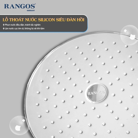 [Rangos] Sen cây đồng mạ crom cao cấp RG-318B (Bát tròn logo)