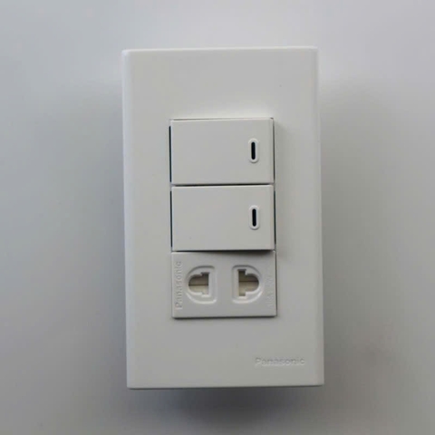 [Combo] Mặt 3 thiết bị + 2 công tắc + 1 ổ cắm