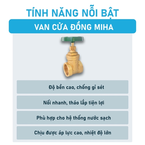 [Minh Hòa] Van cửa đồng MIHA - PN16