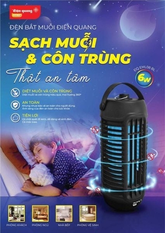 Đèn bắt muỗi Điện Quang ĐQ EML08 BL