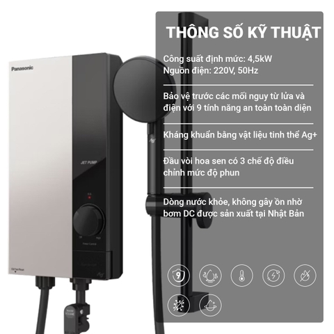 Máy nước nóng U Series DH-4UP1VS có bơm trợ lực [Panasonic]