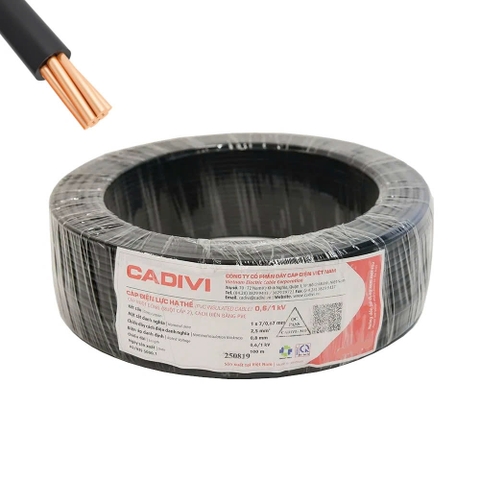 CÁP ĐIỆN LỰC HẠ THẾ CADIVI CV (0.6/1kV)