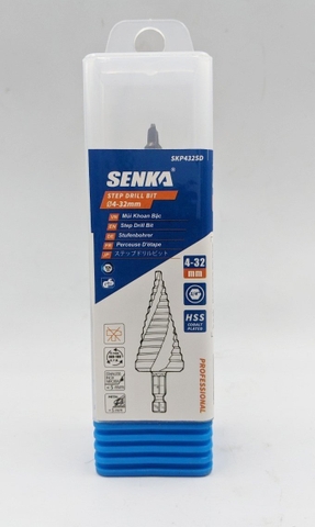 [Senka] Mũi khoan sắt tháp xoắn Ø4-32 /15BẬC 20B432