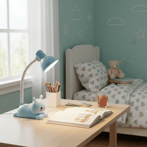 Đèn Bàn Học Chống Cận 5W Hình Con Thỏ DKL21 (Cắm điện trực tiếp)