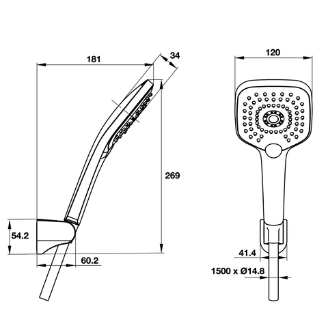 [Hafele] Bộ sen tay Airsense 120S 485.60.610