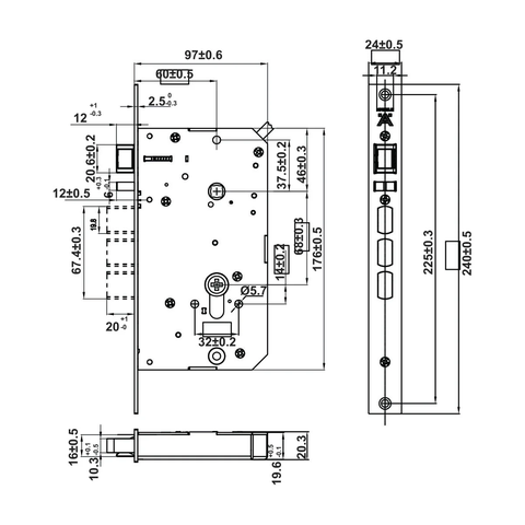 [Hafele] Khóa điện tử PP2502W màu đen 499.21.223