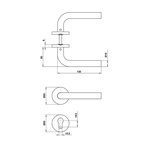 [Hafele] Diy Tay Nắm Gạt, Dáng Cong 499.62.673