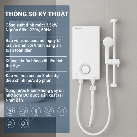 Máy nước nóng có bơm tăng áp dòng V-series DH-3VP1VW [Panasonic]