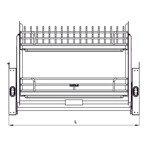 [Hafele] Rổ bát đĩa nâng hạ Oria SUS304 ovan 800 504.71.076