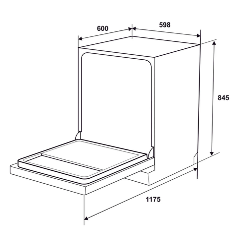 [Hafele] Máy rửa chén Hafele HDW-F601G  535.29.592