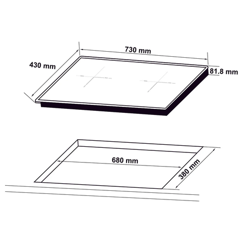 [Hafele] Bếp Từ 2 Vùng Nấu Häfele Hc-I73242B 536.61.857