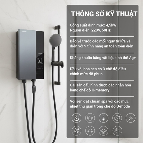 Máy nước nóng trực tiếp dòng U Series DH-4UD1VZ [Panasonic]