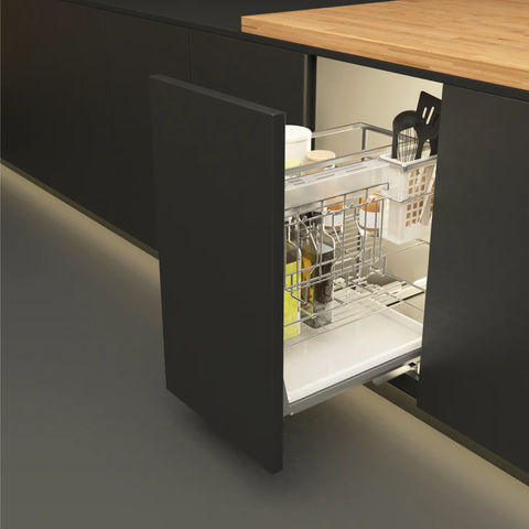 [Hafele] Rổ gia vị SONATA 400mm (có khay đũa) 549.20.020