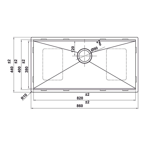 [Hafele] Chậu Sus Ws R0 Hs24-Ssn1S-8644 _Silver 567.24.477