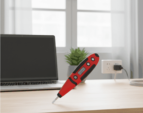 Bút thử điện Điện Quang ĐQ ETP01 RB ( hiển thị LCD, đỏ đen )