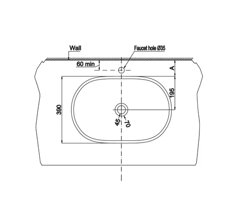 [Hafele] Chậu sứ đặt bàn Kobe 585x390x175 588.79.030