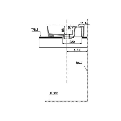 [Hafele] Chậu sứ đặt bàn Regal 500x420x150 588.79.032