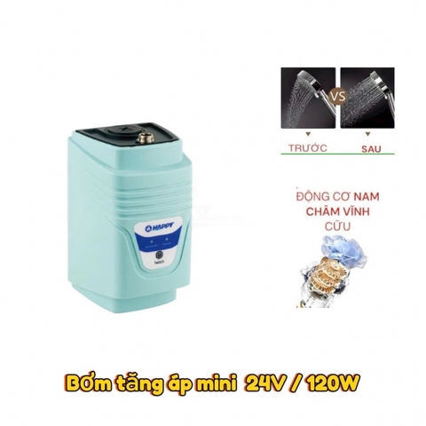 Máy bơm tăng áp tự động mini 120W Happy HTA120MH DC24V