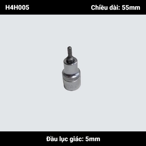 Đầu tuýp 1/2'' ra đầu lục giác 5-12mm Licota