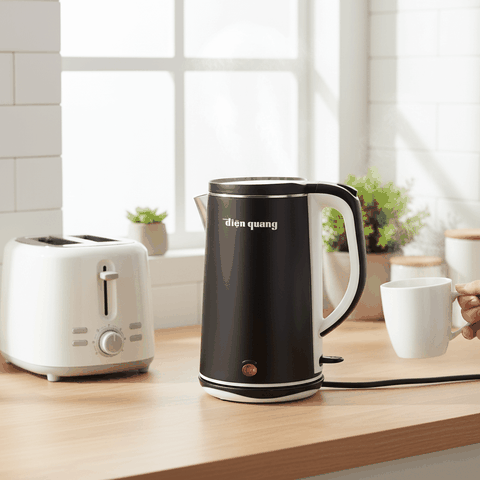 Ấm đun nước cao cấp Điện Quang ĐQ EKT11 1818 BL ( 1800W, 1.8L, inox 304, vỏ 2 lớp, màu đen )