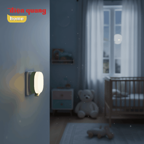 Đèn ngủ cảm biến LED Điện Quang ĐQ LNL09 WW ( Cảm biến quang, hình tin nhắn, ánh sáng vàng )